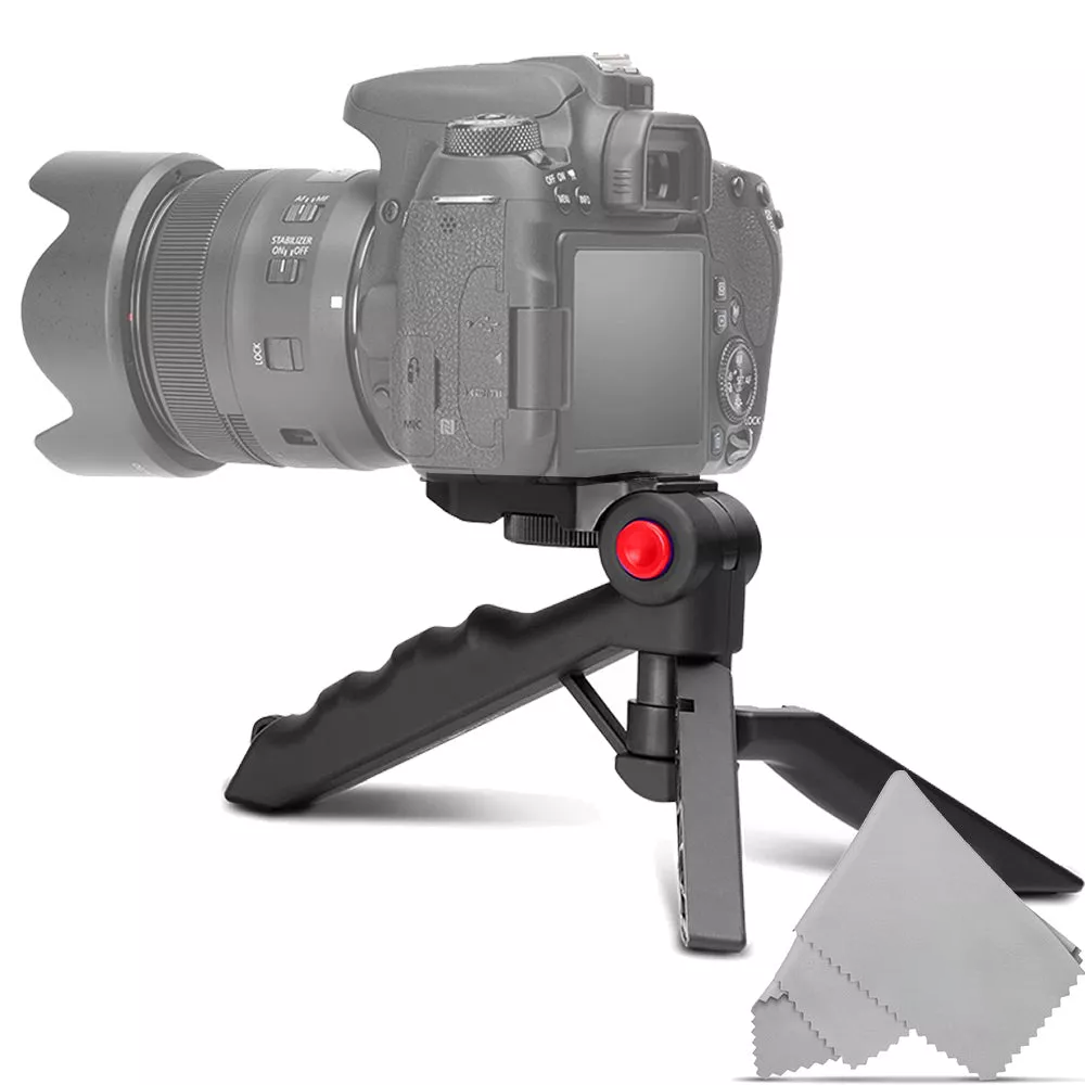 Portable Tabletop Camera Tripod with Ergonomic Hand Grip