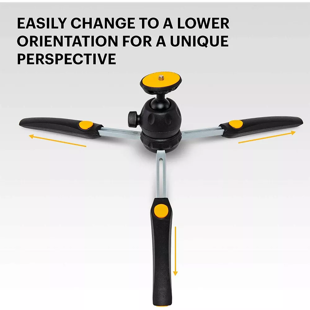 2‑in‑1 Compact Camera Tripod Monopod with Bluetooth Remote & 360° Ball Head