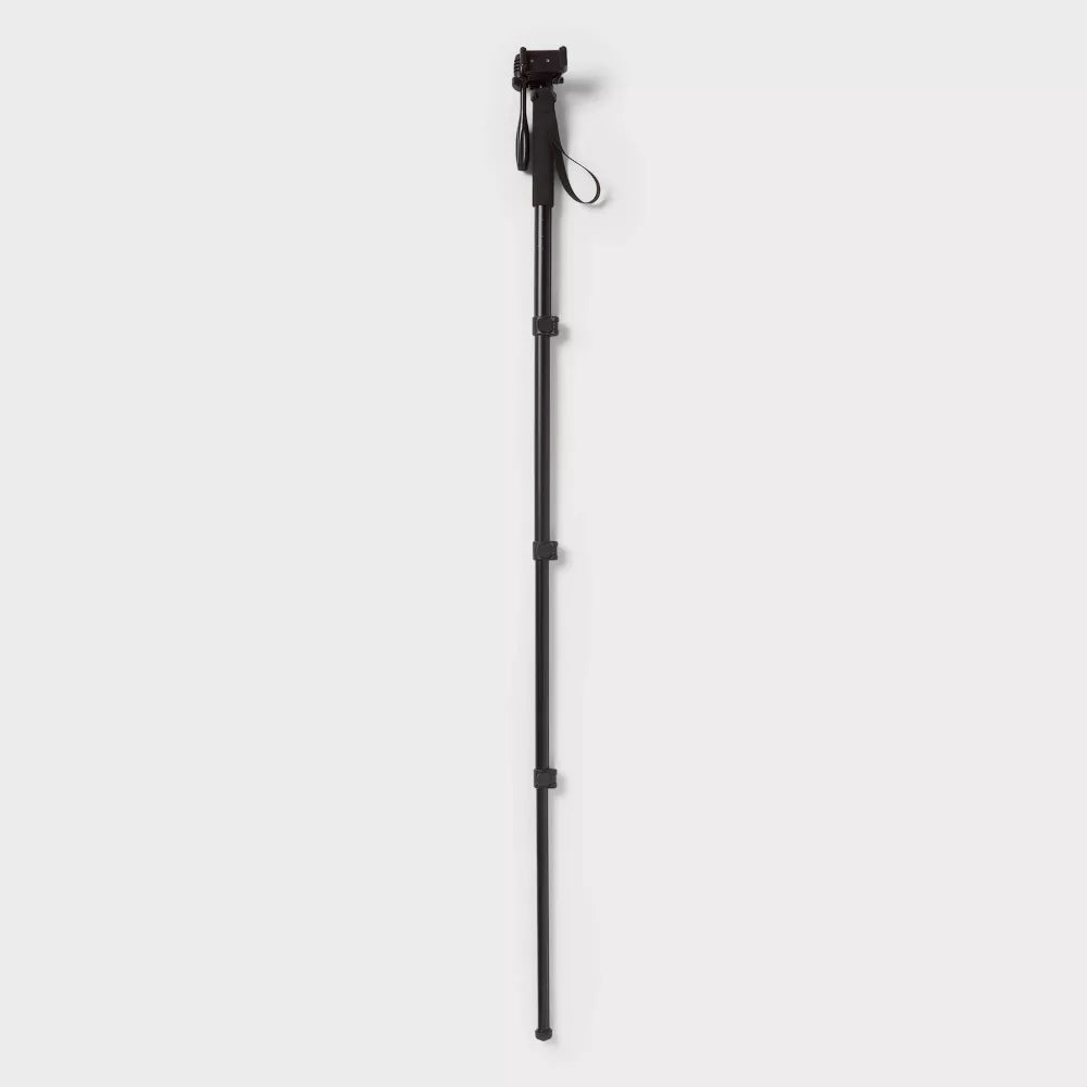 Telescoping Monopod with 3‑Way Panhead and Multi‑Device Mounts