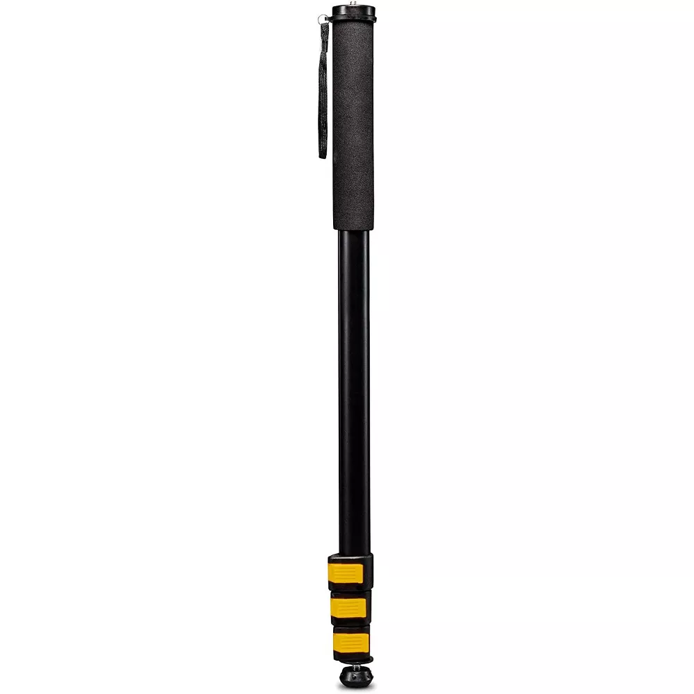 Telescoping Aluminum Camera Monopod with Multi‑Surface Stabilizing Foot