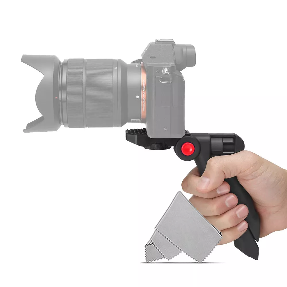 Portable Tabletop Camera Tripod with Ergonomic Hand Grip