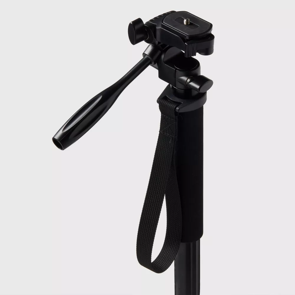 Telescoping Monopod with 3‑Way Panhead and Multi‑Device Mounts